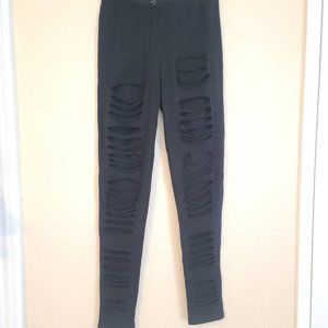 Black cut out leggings